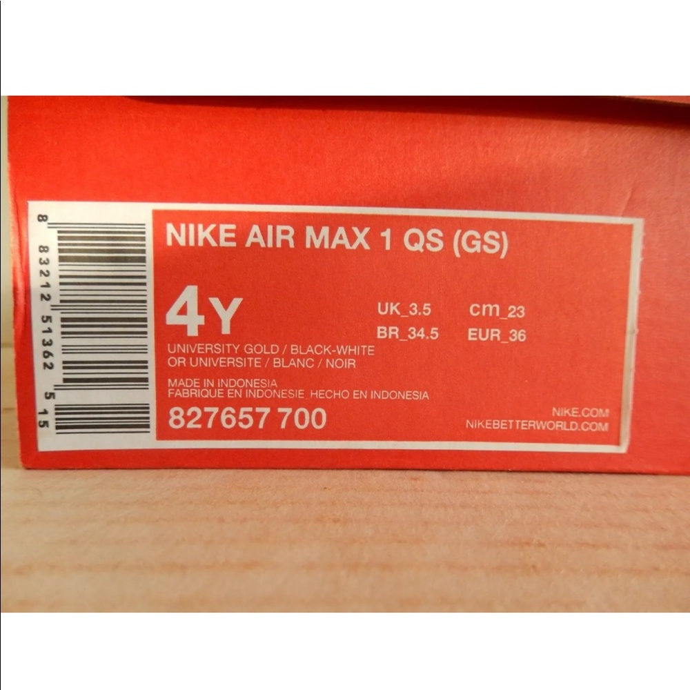 NEW NIKE AIR MAX 1 QS (GS) "LEOPARD" - Picture 5 of 5